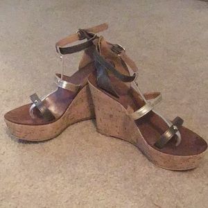 DIBA.True cork heeled shoes